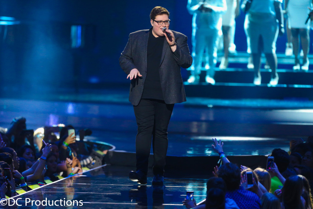 "INGLEWOOD, CA - APRIL 07: Singer Jordan Smith performs onstage at WE Day California 2016 at The Forum on April 7, 2016 in Inglewood, California. (Photo by Frederick M. Brown/Getty Images for WE Day)"