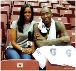 Crystal Brown with NBA Jamal Crawford