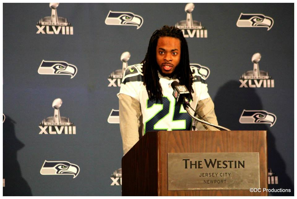 Richard Sherman Pre-Super Bowl Full Press Conference By Channel A TV