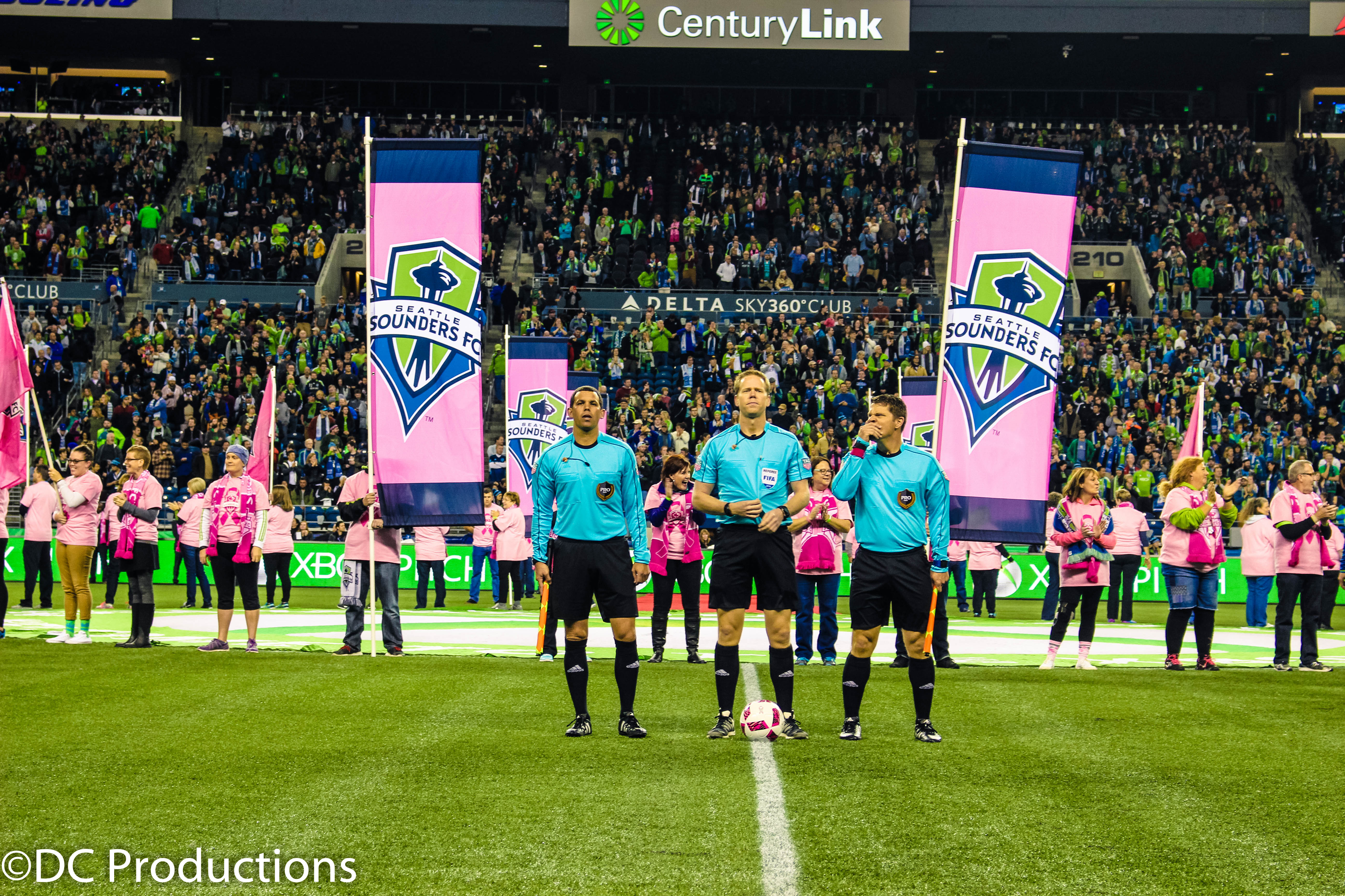 Seattle Sounders participate in Breast Cancer Awareness Campaign