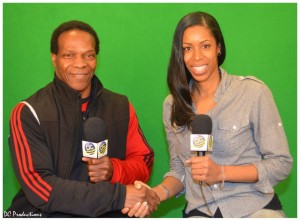 Channel A TV Host Crystal Brown with Late Willie Austin