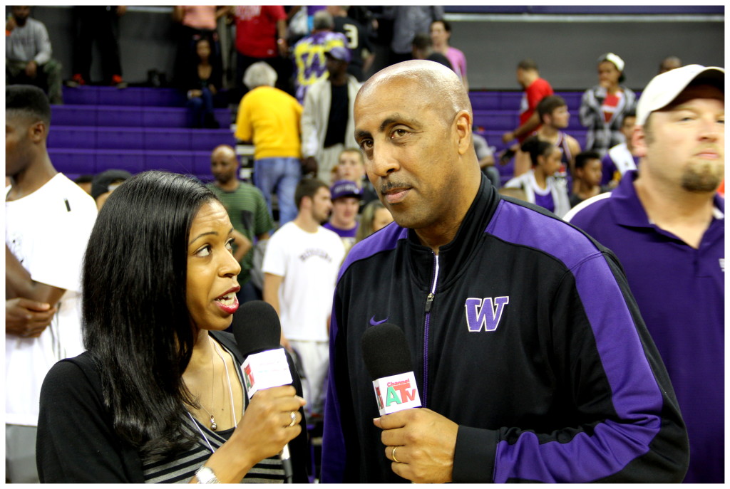 CHANNEL A TV Crystal Brown with Coach Lorenzo Romar