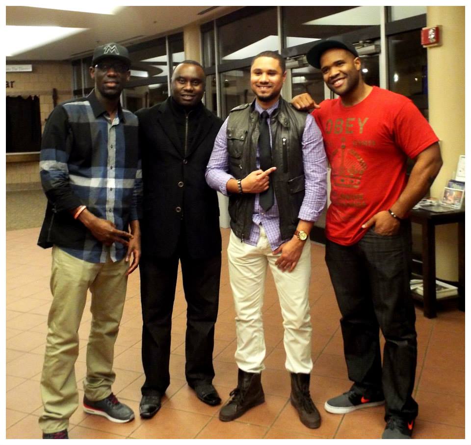 Channel A TV Founder Davies Chirwa with Artists Black Violin and Jon Etiquette.
