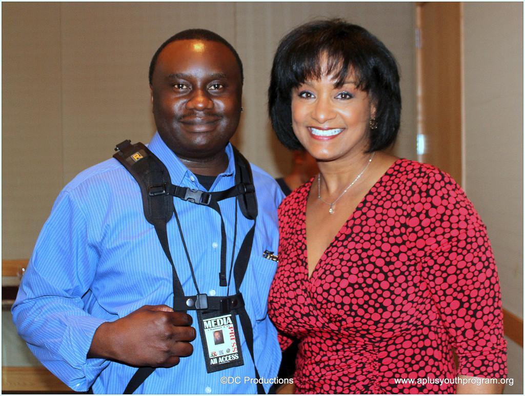 Channel A TV Founder, Davies Chirwa with Media Anchor Joyce Taylor.