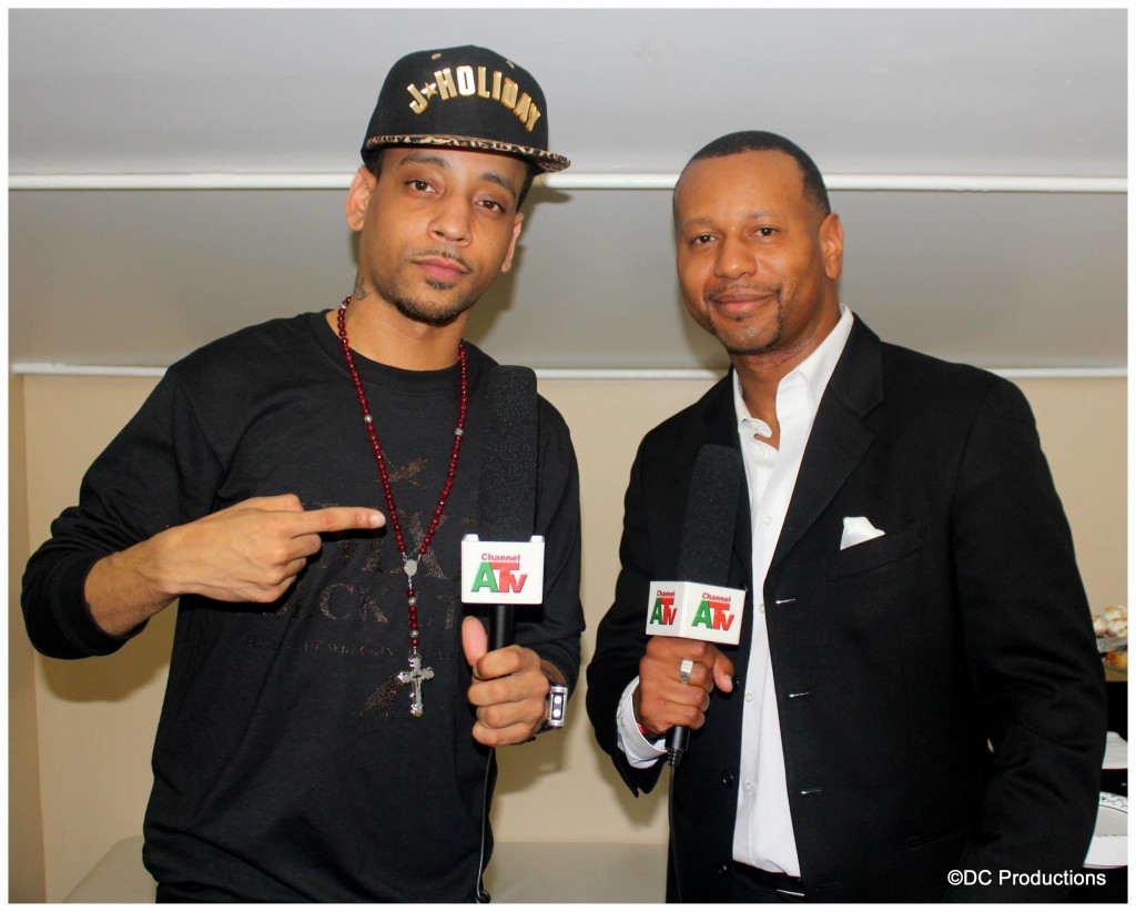 Channel A TV Host RJ (Robert Joseph) with R & B Super-Star J. Holiday