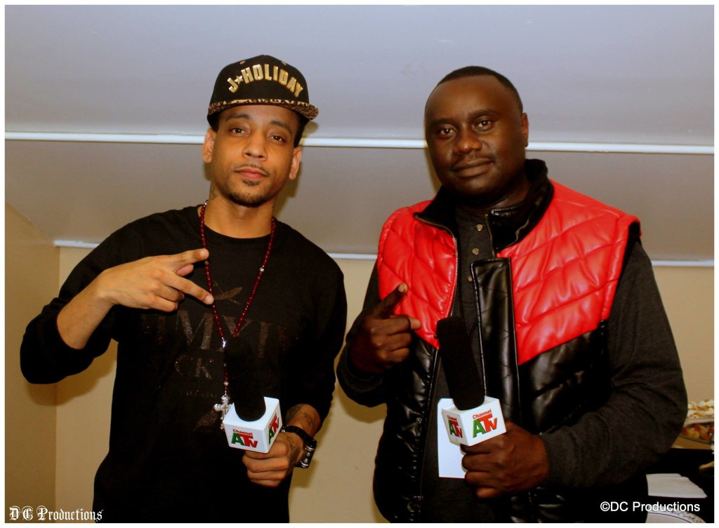 Channel A TV Founder Davies Chirwa with R & B Super-Star J. Holiday
