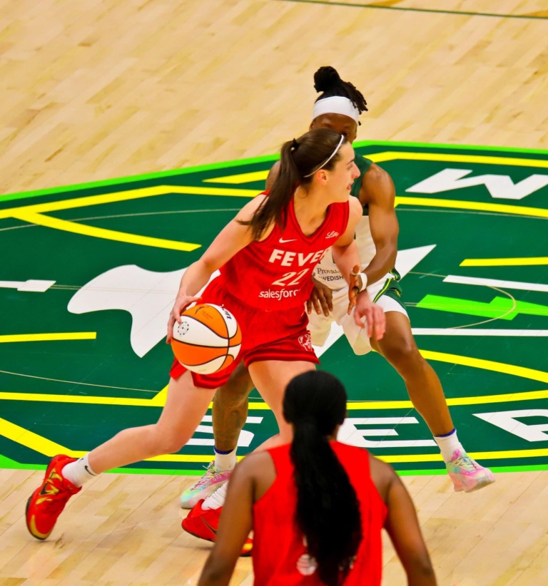 Indiana Fever Outshoot Seattle Storm in Front of Sellout Crowd