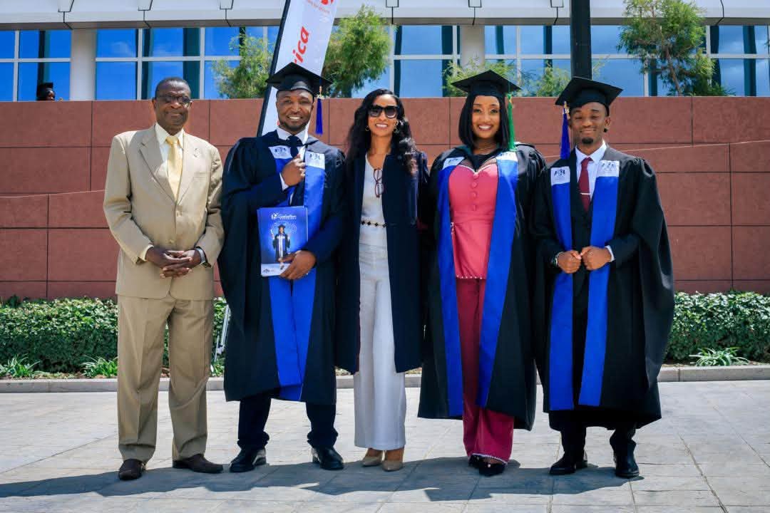 Mr Moses Walubita, Press & Communications Officer, Justina Mutale Foundation Henry Mutale, Graduate Ms Manda Moyo, Executive Director, Justina Mutale Foundation Nachinda Liyanda Abu Goma